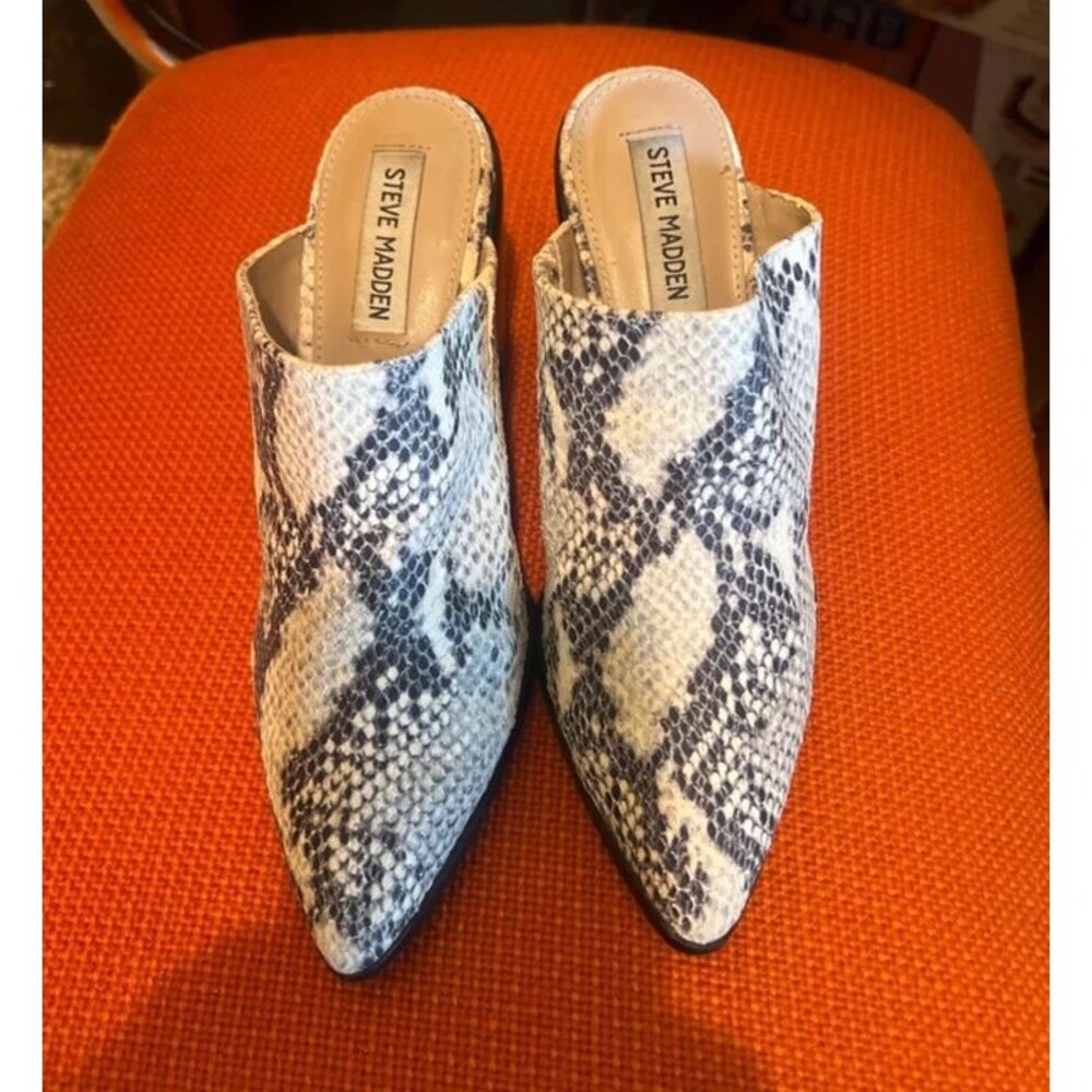 Steve Madden snake skin mules 6.5